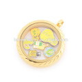 Nouvelle mode boire de petits aimants flottants émaillés pour Living Memory Glass Floating Lockets